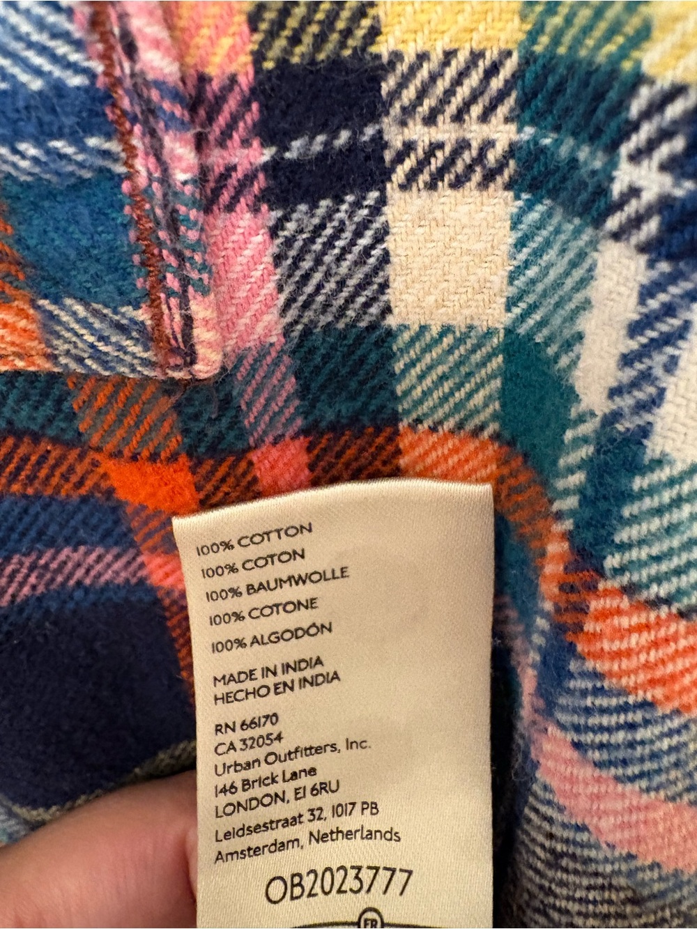 Free People We The Free Girl Meets Boy Plaid Flannel S Oversized Cotton - Picture 8 of 8